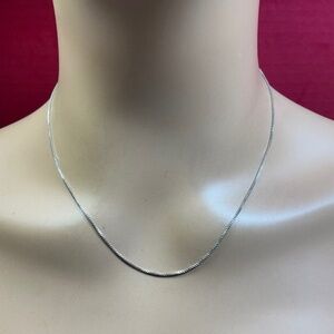 Sterling Silver Italian box chain. 18 inches long